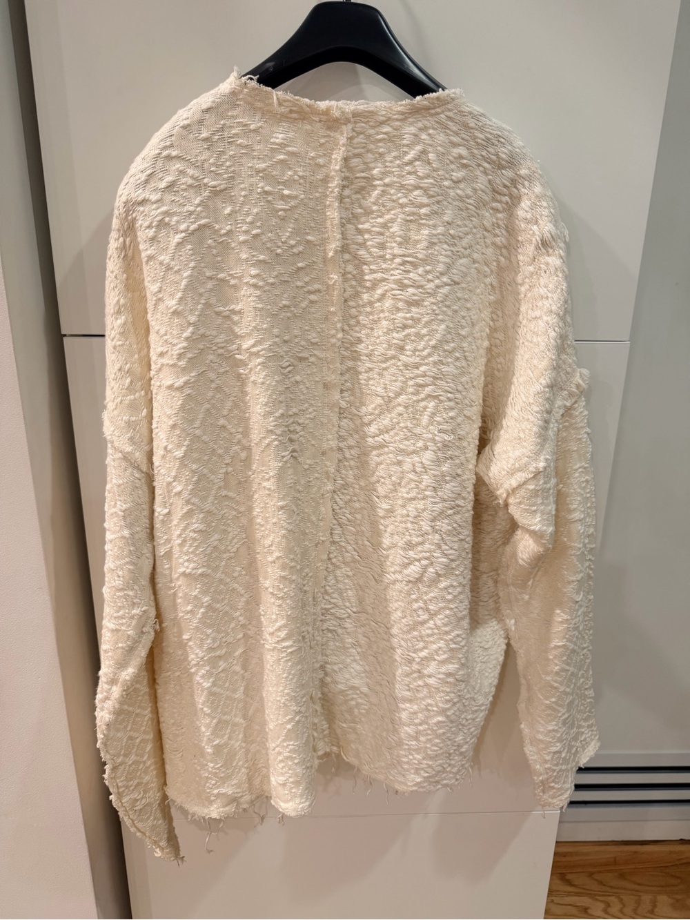 Free People Ivory Comb Textured Zip Jacket Sweater Size M NWT - Picture 9 of 16